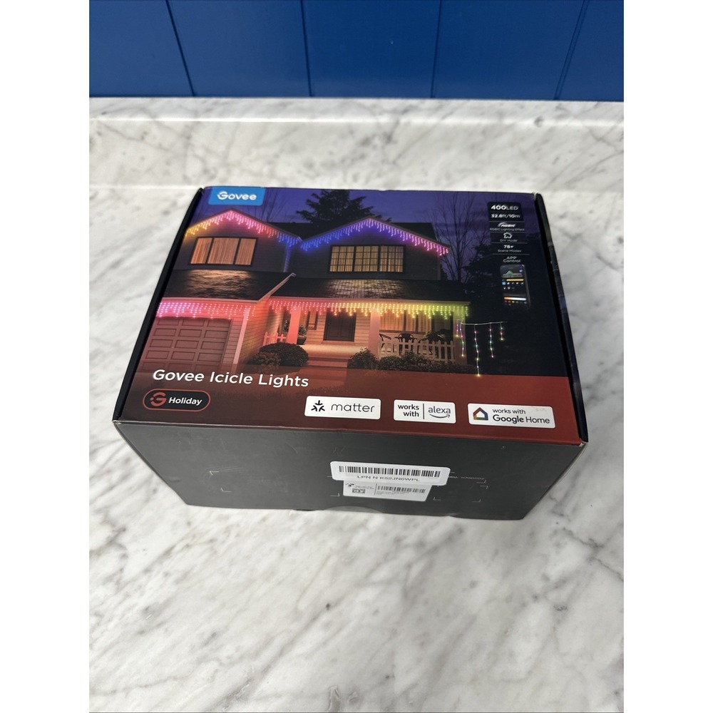 Icicle Lights, Smart RGBIC‎ Christmas Lights for Outside with 400 LEDs 33ft